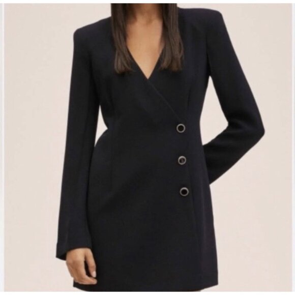 JASON WU Black Blazer Dress 3 Button Back Zip NWT $395 - Picture 1 of 12